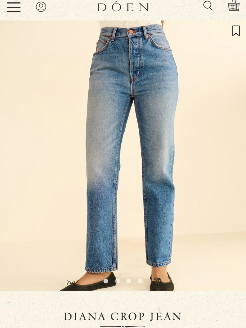 Doen Diana Crop Jeans BNWT Size 27